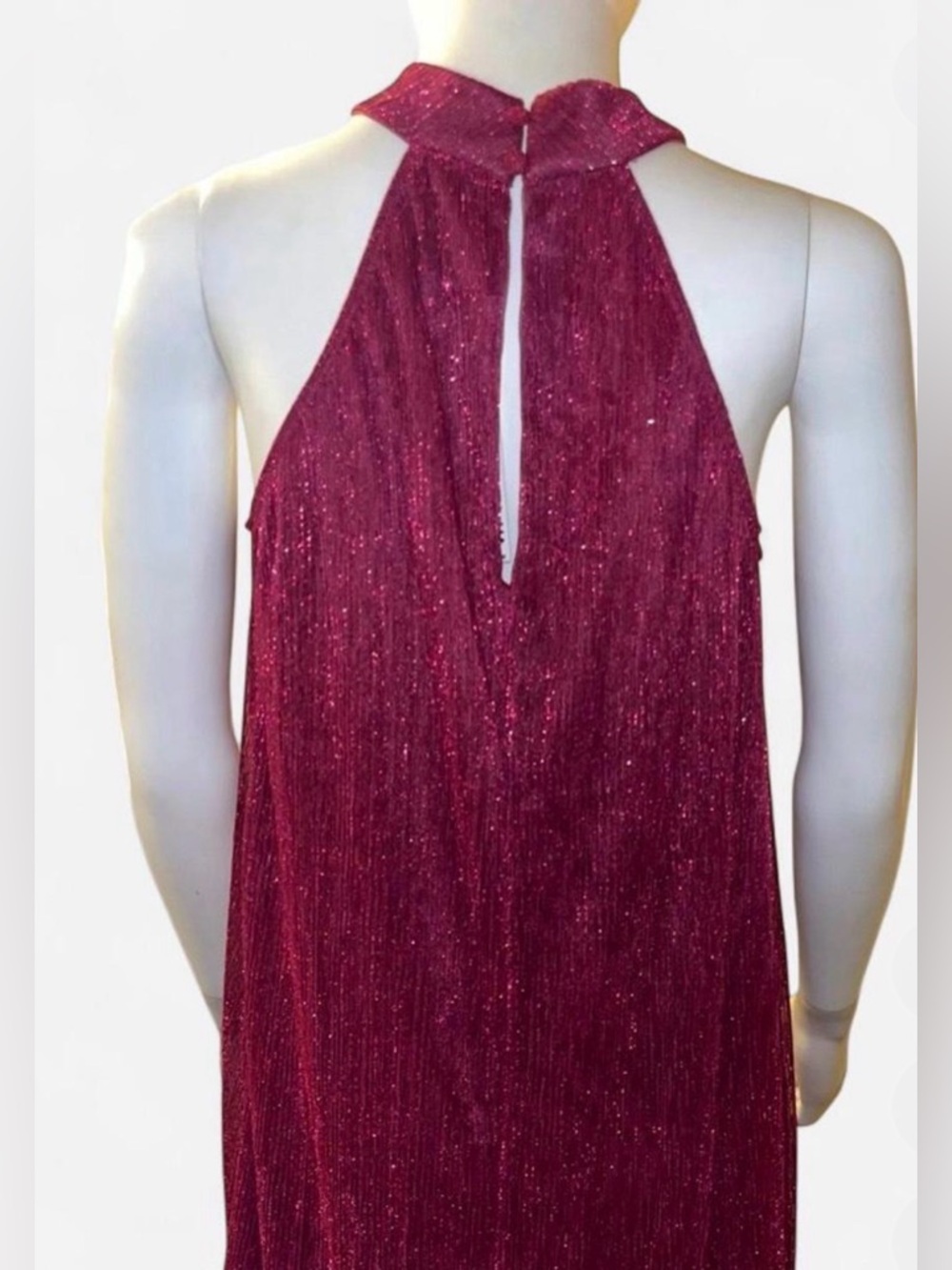 NWT Nine West burgundy/magenta metallic dress size small - Picture 2 of 3